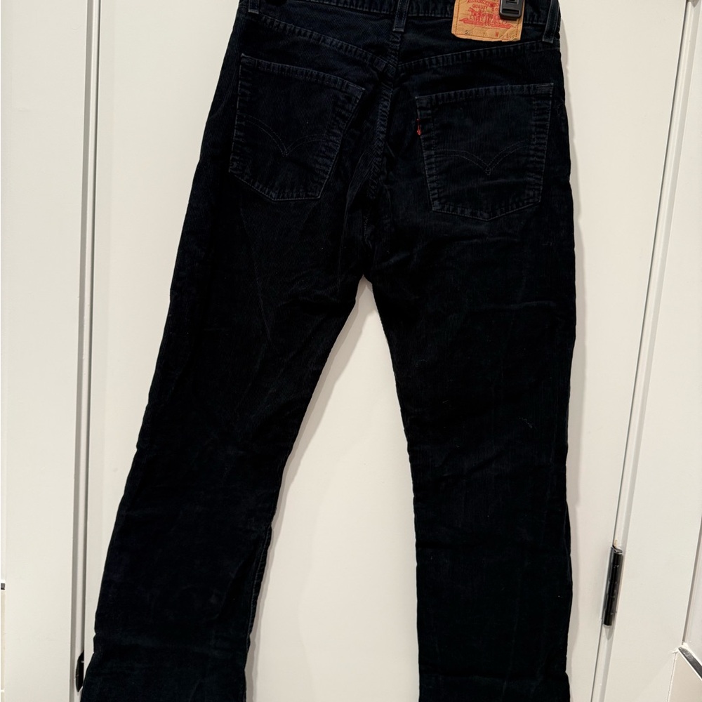 Levi's 505 Corduroy Jeans Men's 32 X 30 Black Regular Fit Mid-Rise Straight M935